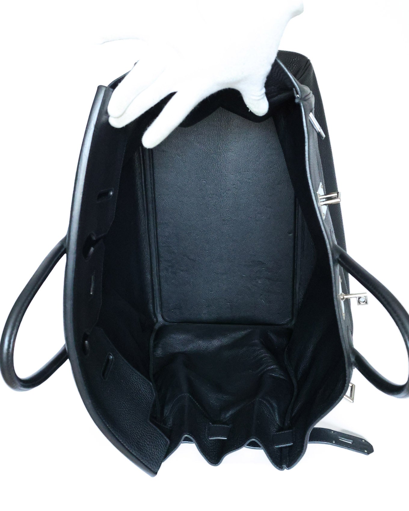 Hermès HAC 50 black Togo interior lining