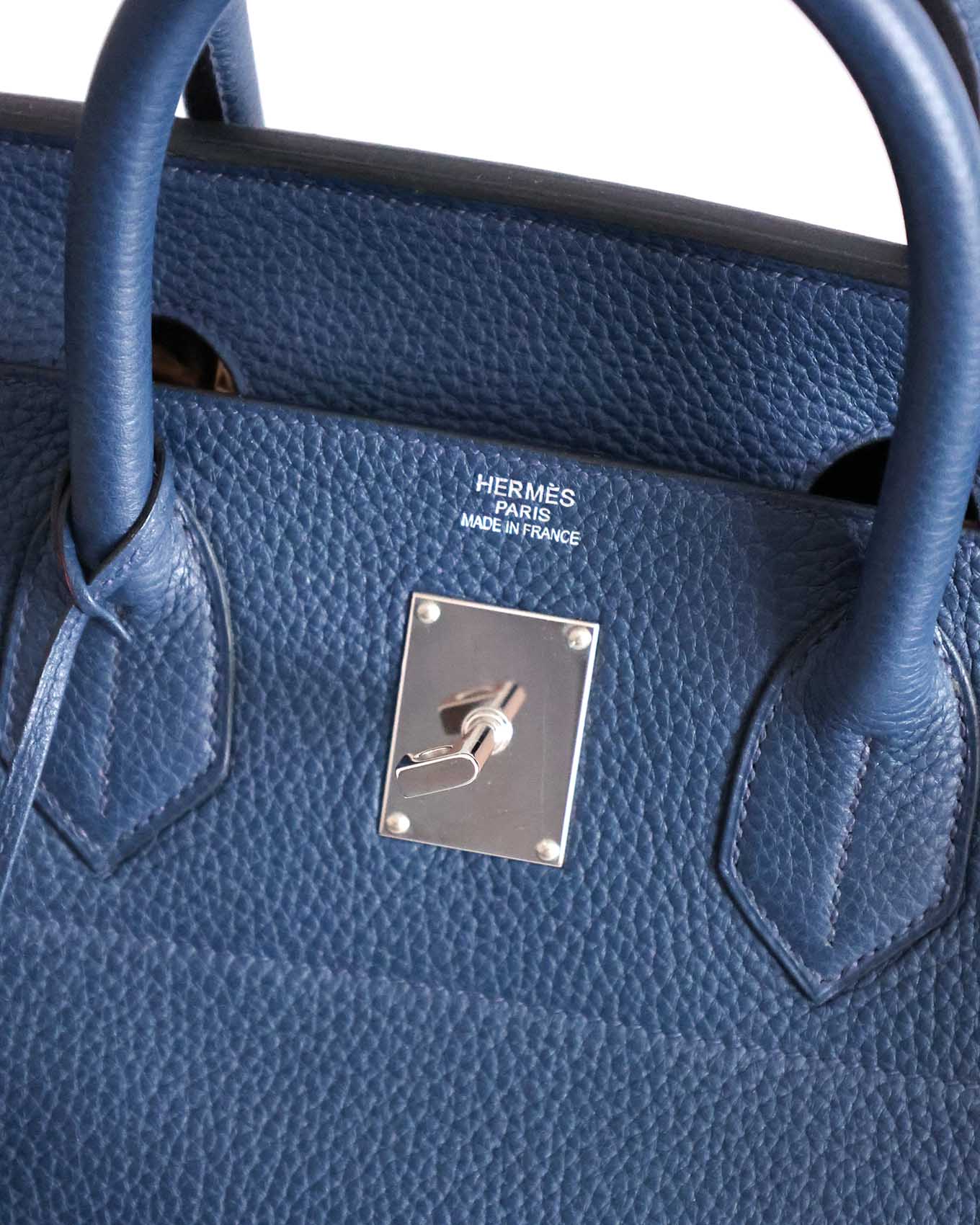 Hermès HAC Haut à Courroies 40 Blue De Prusse Togo 2010