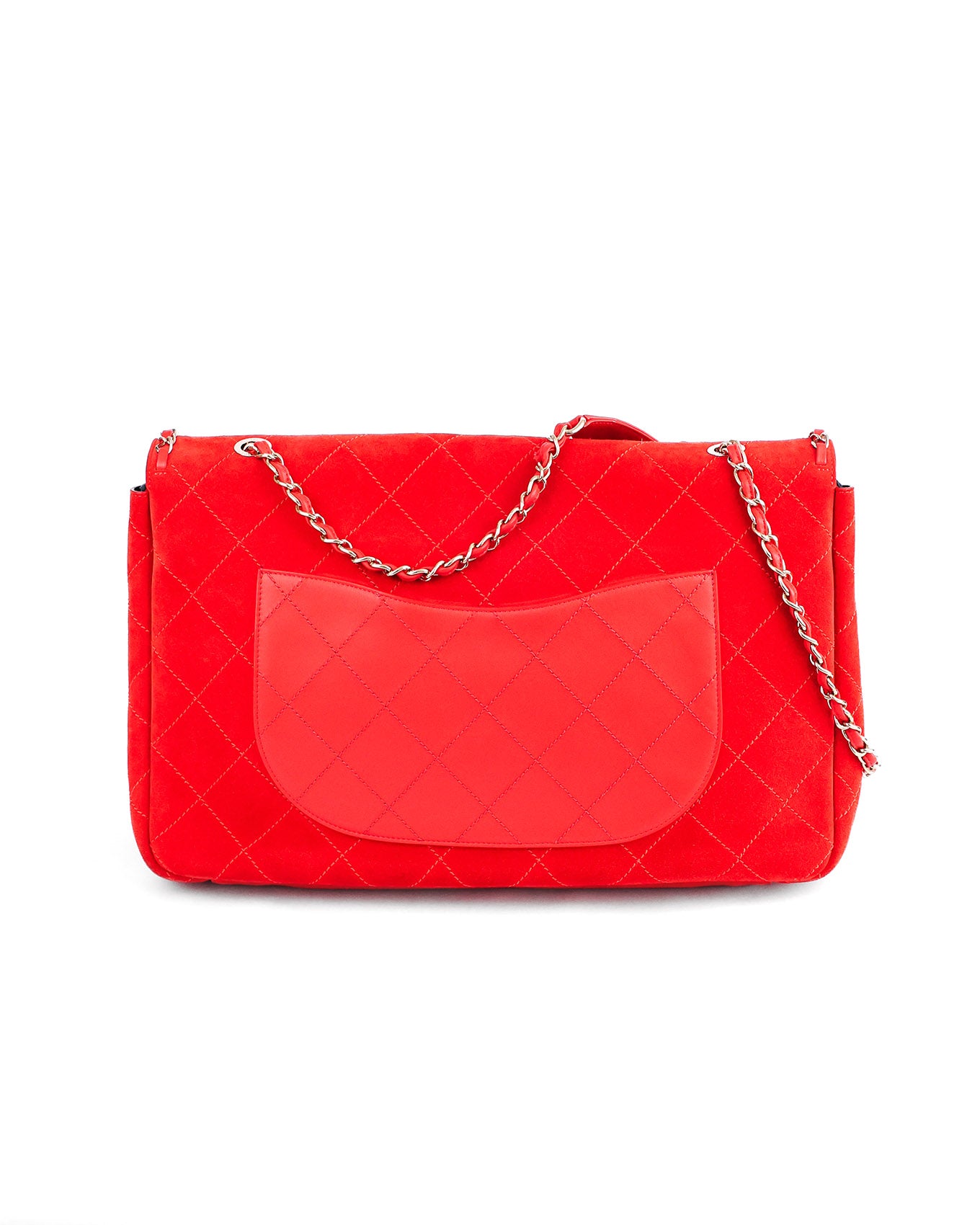 Chanel x Pharrell Williams Red Suede XXL Classic Flap Bag