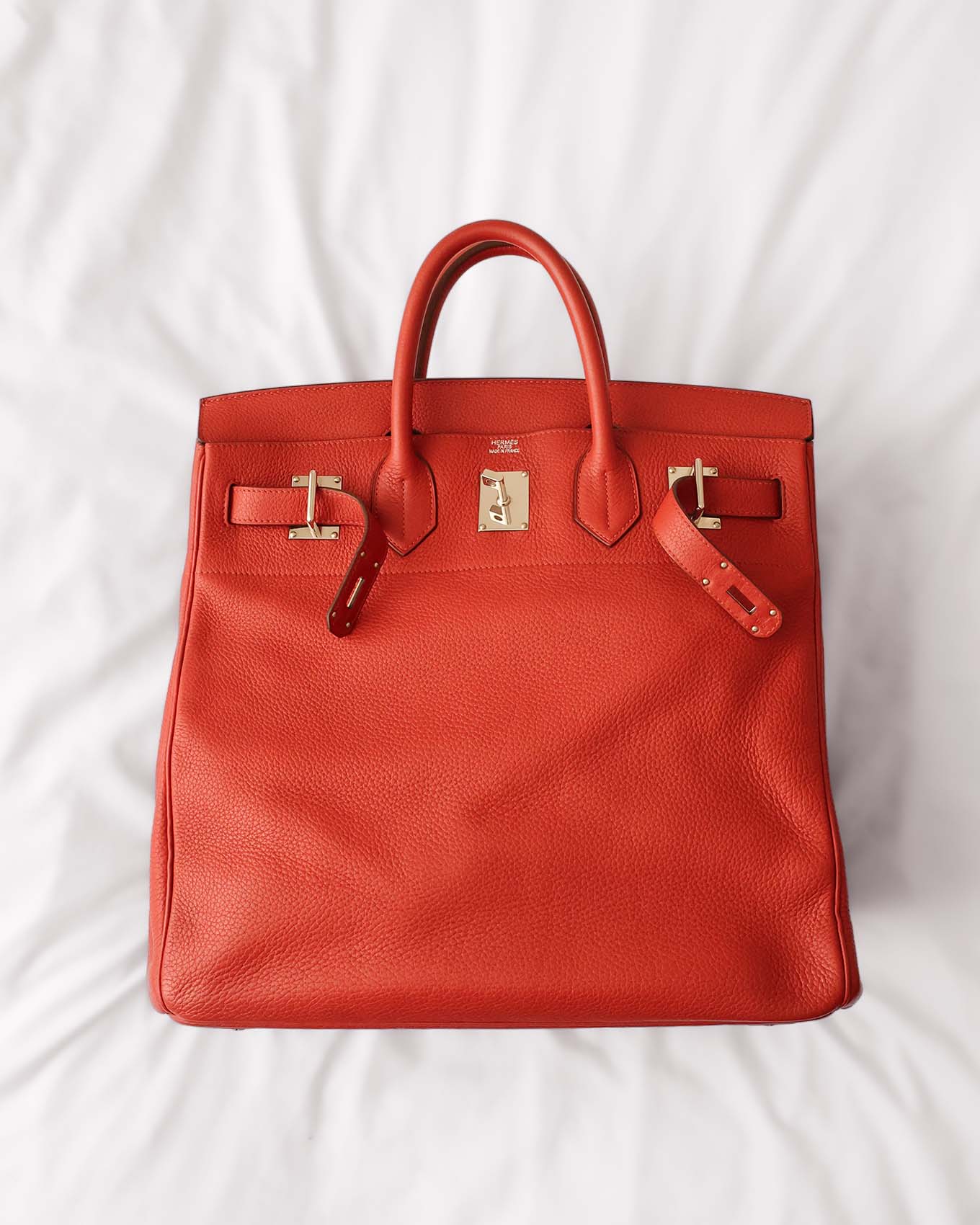 Hermès HAC Haut à Courroies 40 Rouge Casaque 2009