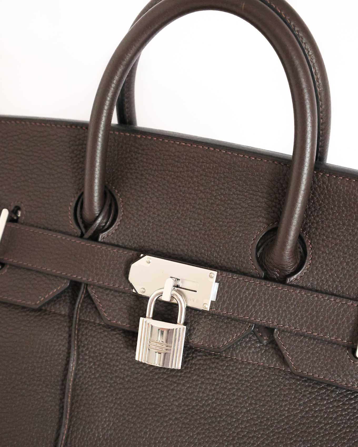 Hermès HAC Haut à Courroies 50 Dark Brown Ebony Togo 2010