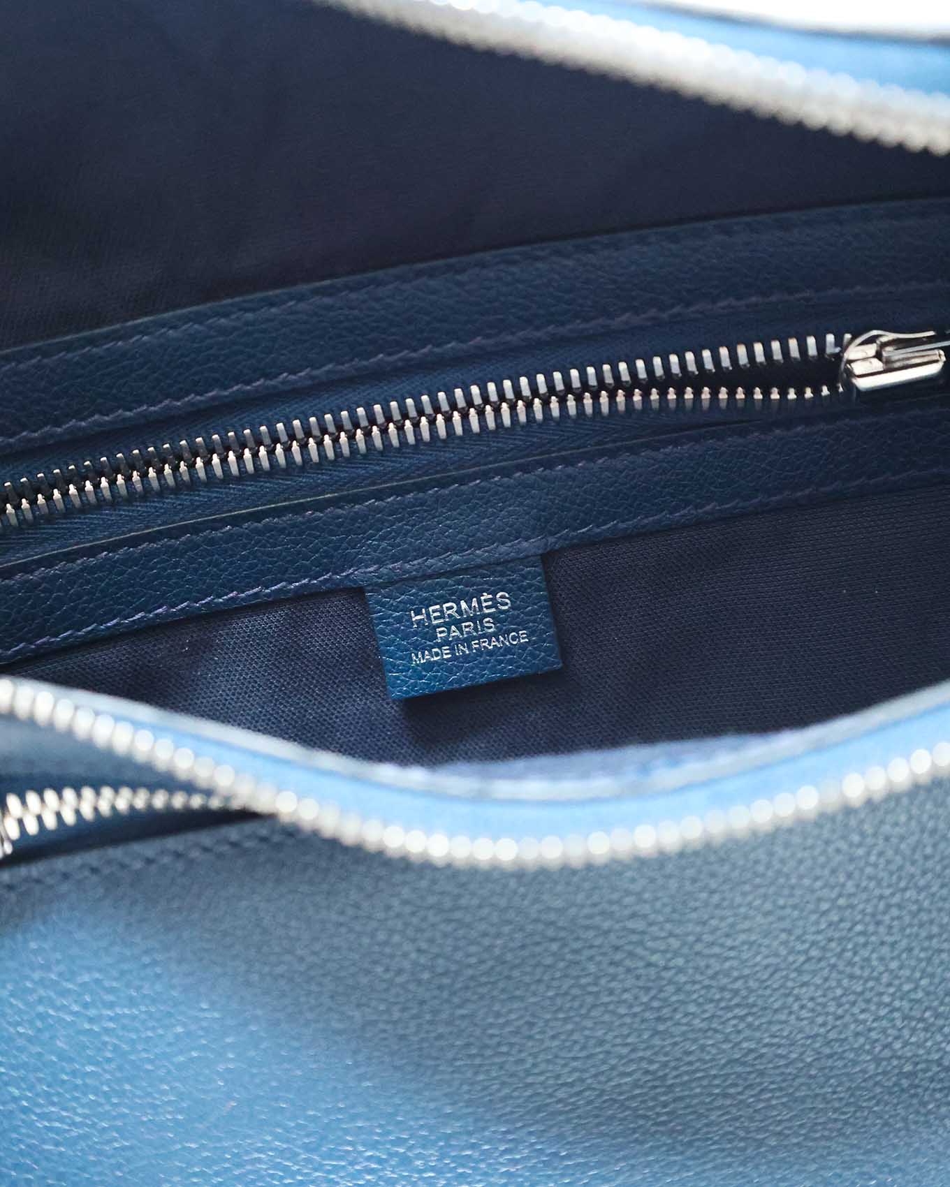 Hermès Blue Royal Clemence Cityslide Waistbag PM 2019