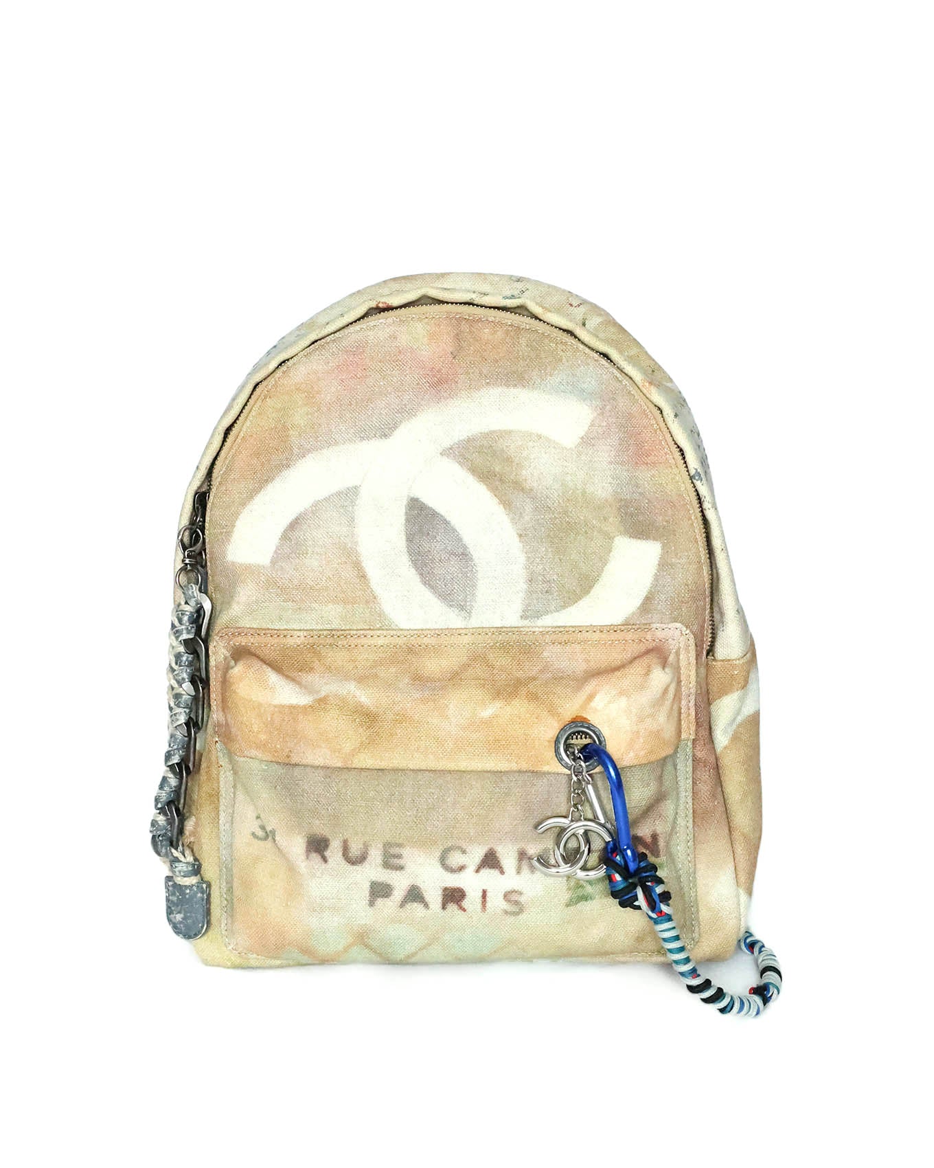 Authentic Chanel SS14 Graffiti Canvas Backpack size Small rare Travel Bag for sale | ELUXE STORE Elegance du Luxe