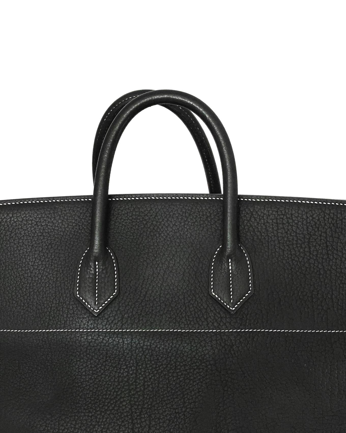 Hermès HAC Haut à Courroies 55 Schwarz Ardennes Gebürstetes Palladium 2004
