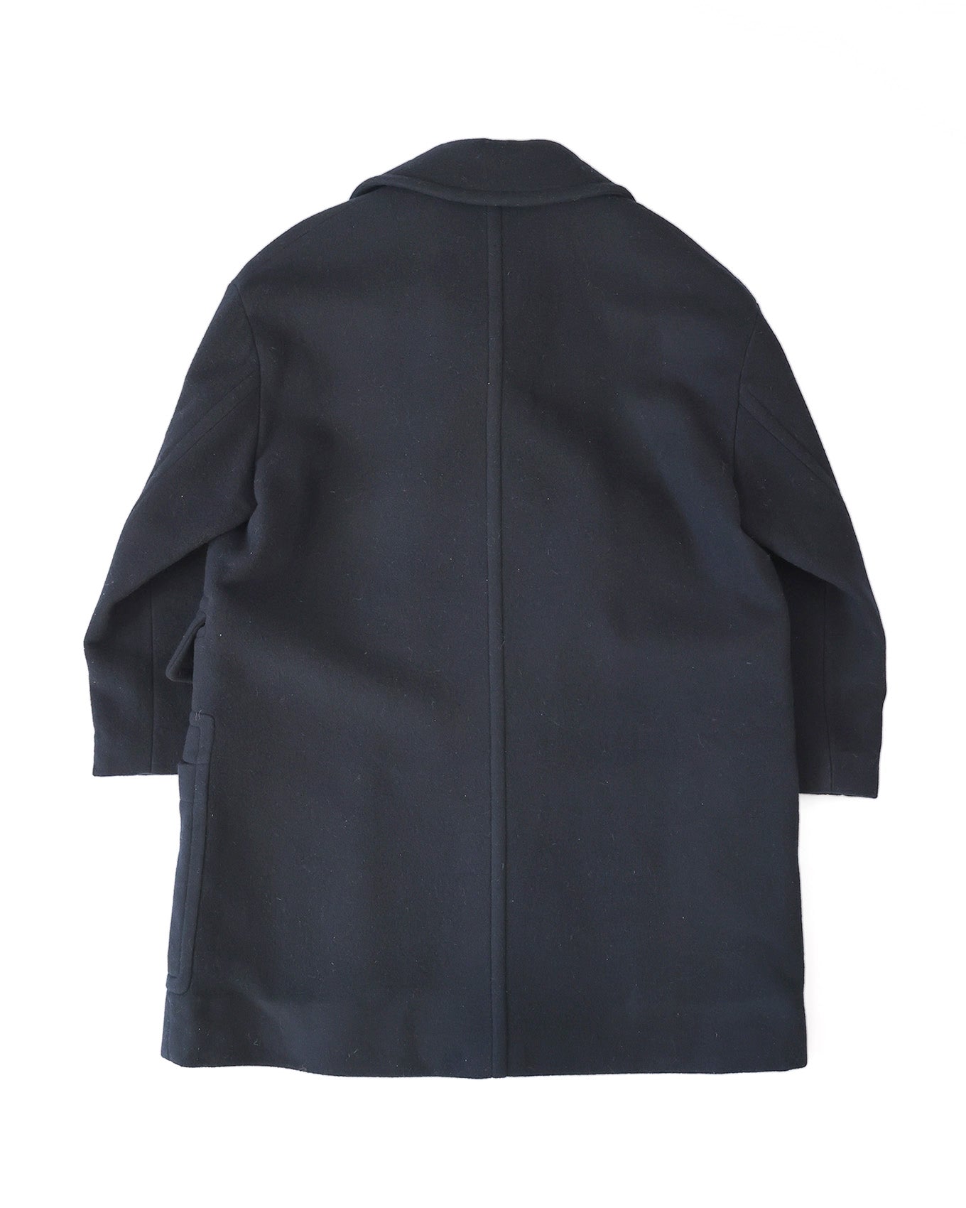 Back view Hermès FW22 Black Cashmere Coat runwayshow style