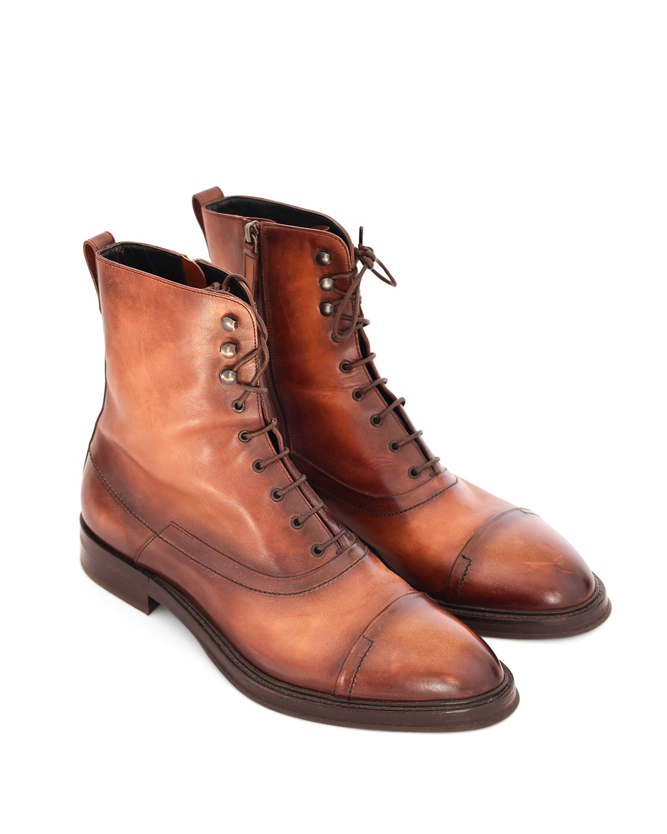 Berluti by Haider Ackermann FW17 Bergen Lace Leather Boots | ELUXE STORE