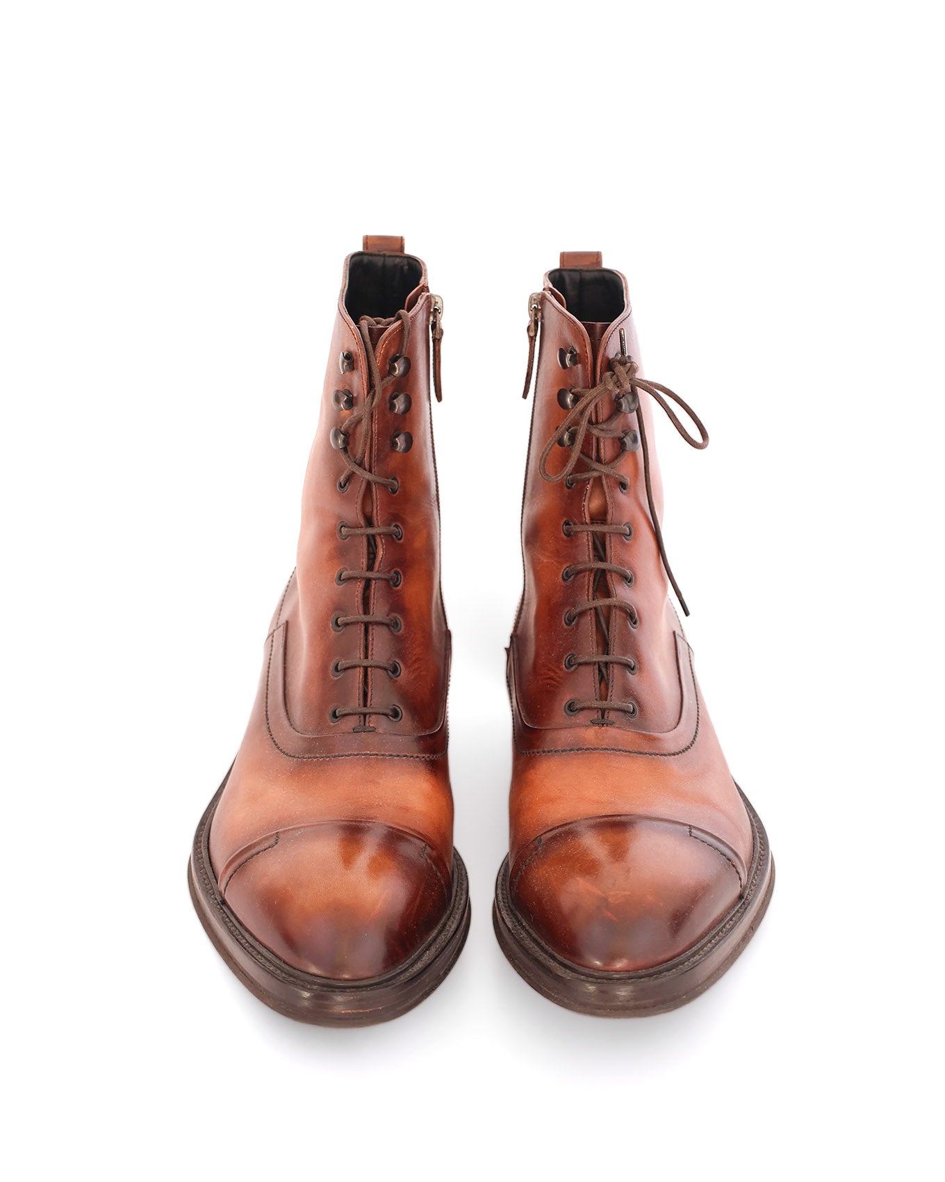 Berluti by Haider Ackermann FW17 Bergen Lace Leather Boots | ELUXE STORE