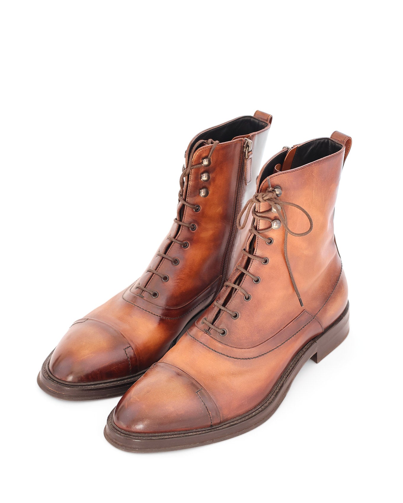 Berluti by Haider Ackermann FW17 Bergen Lace Leather Boots | ELUXE STORE