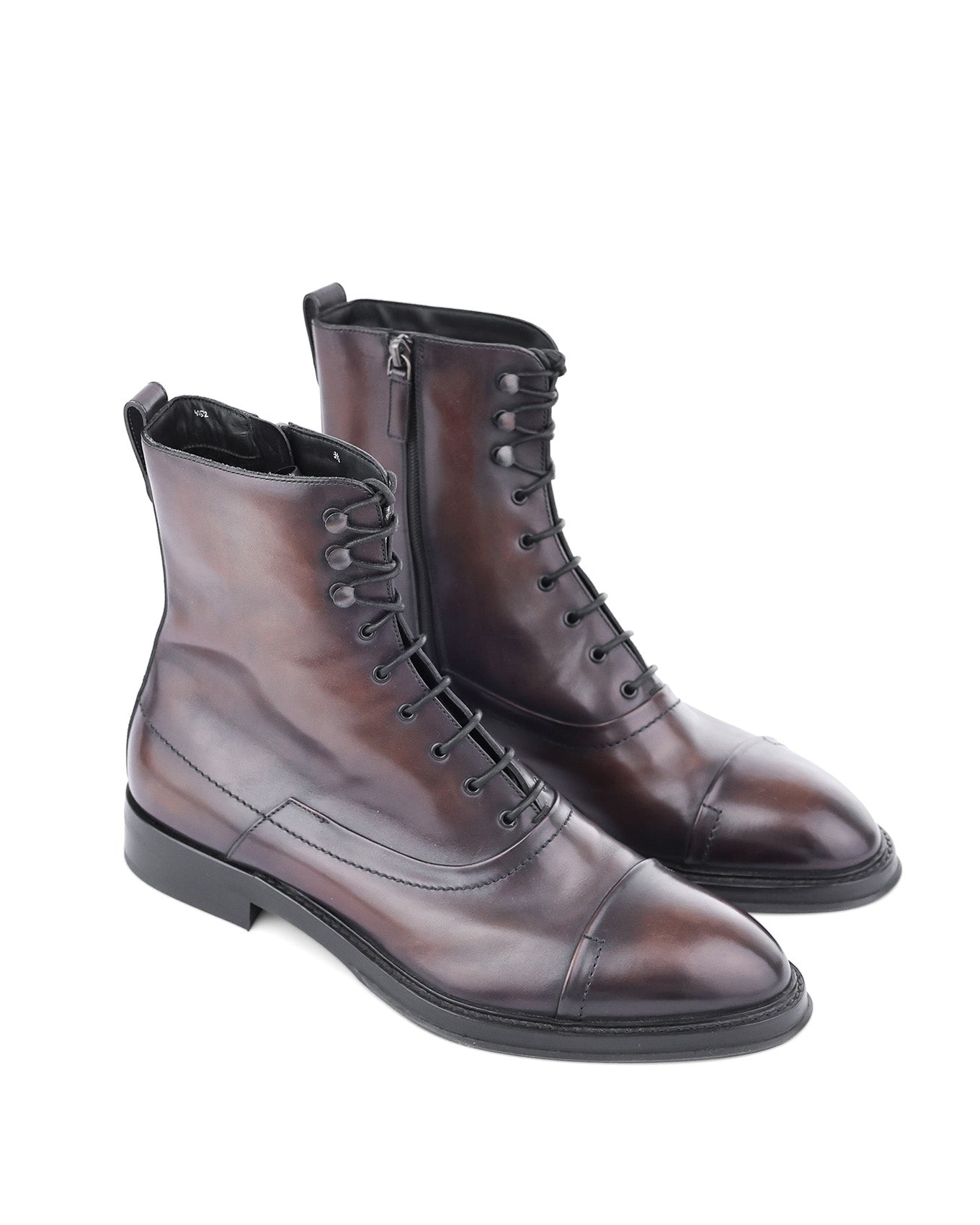 Berluti by Haider Ackermann FW17 Bergen Lace Shearling Boots | ELUXE STORE