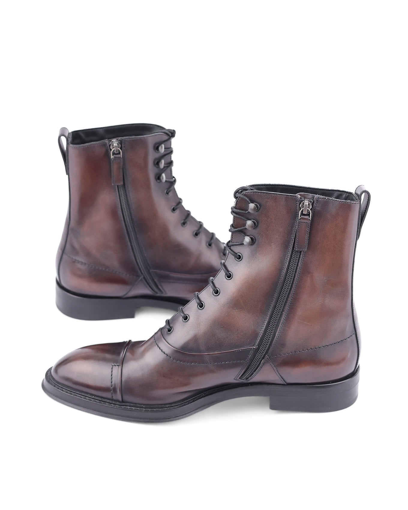 Berluti by Haider Ackermann FW17 Bergen Lace Shearling Boots | ELUXE STORE