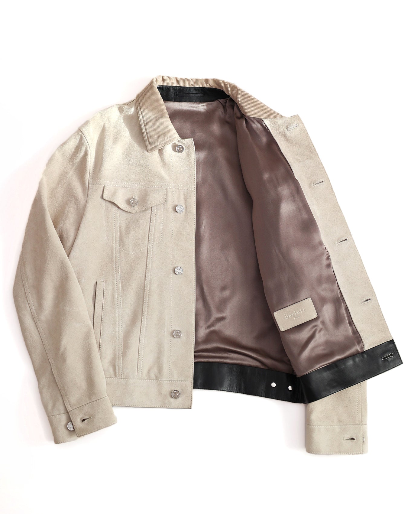 Berluti by Haider Ackermann FW17 Grey Suede Trucker Jacket | ELUXE STORE