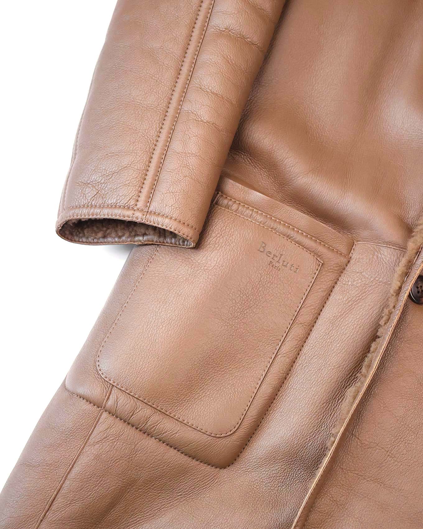 Berluti by Haider Ackermann FW18 Brown Shearling Runway Coat