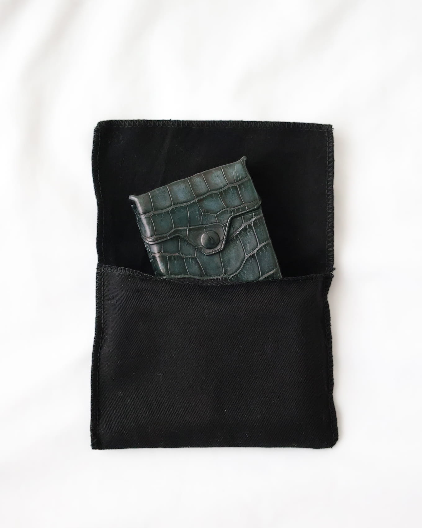 Berluti by Haider Ackermann Fall Winter 2017 Dark Green Alligator Cigarette Box Holder Prototype | Eluxe Store