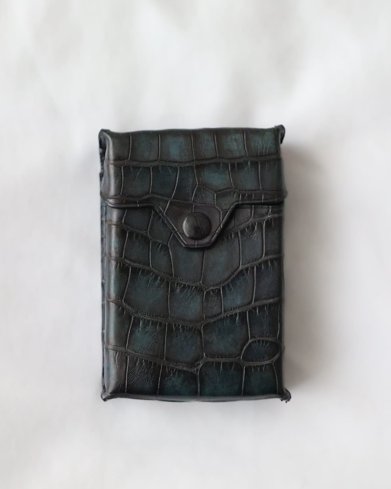 Berluti by Haider Ackermann Fall Winter 2017 Dark Green Alligator Cigarette Box Holder Prototype | Eluxe Store