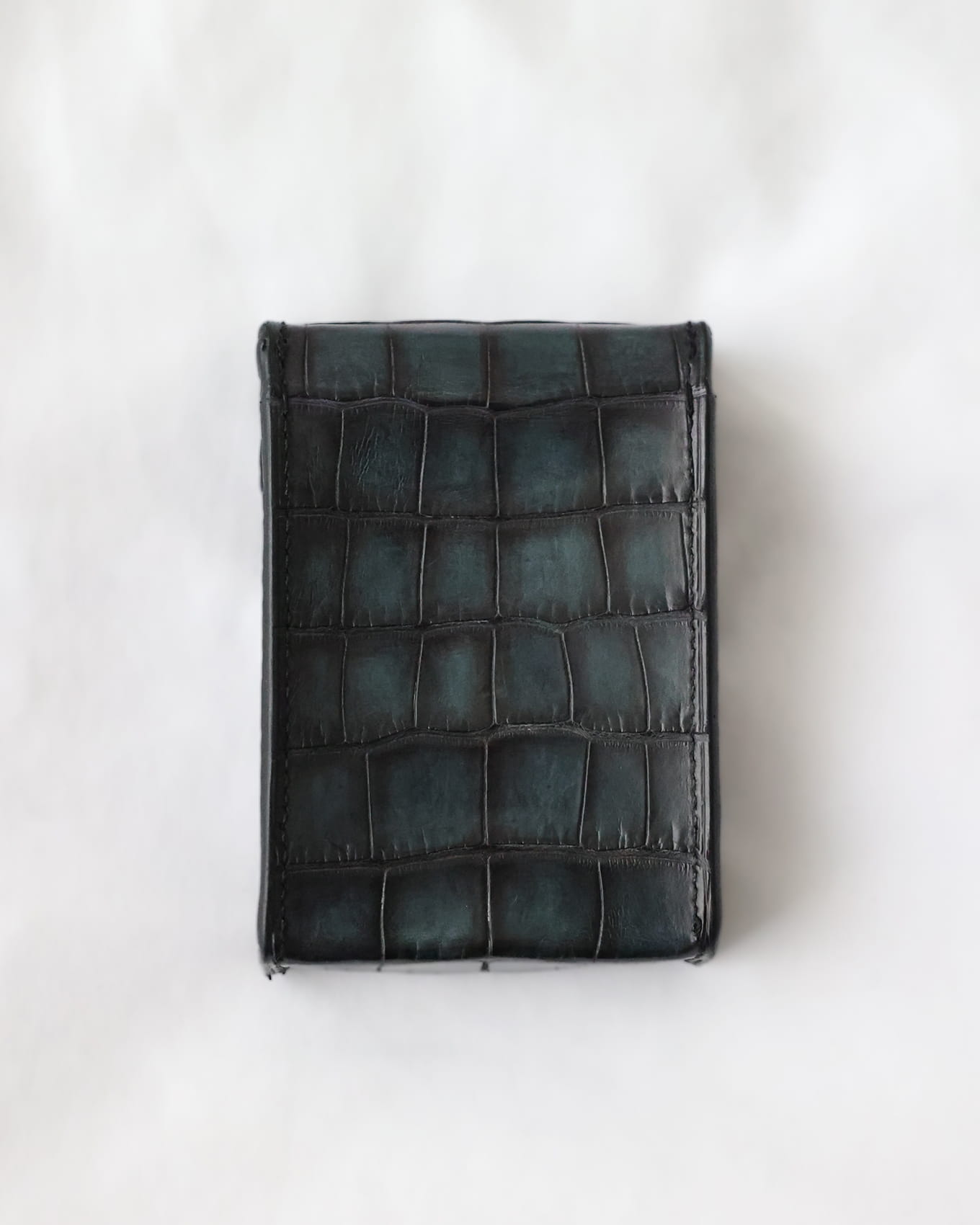 Berluti by Haider Ackermann Fall Winter 2017 Dark Green Alligator Cigarette Box Holder Prototype | Eluxe Store