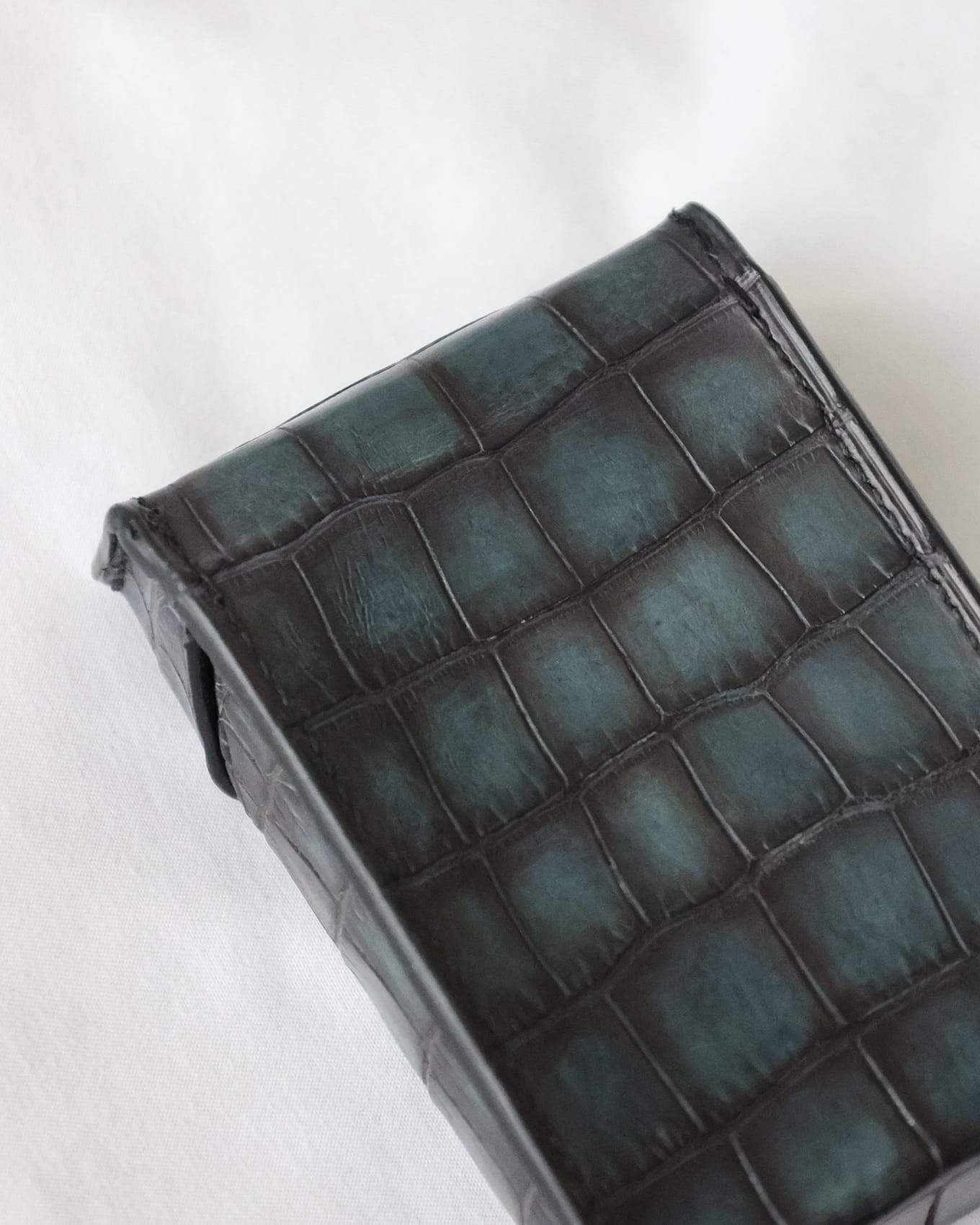 Berluti by Haider Ackermann Fall Winter 2017 Dark Green Alligator Cigarette Box Holder Prototype | Eluxe Store