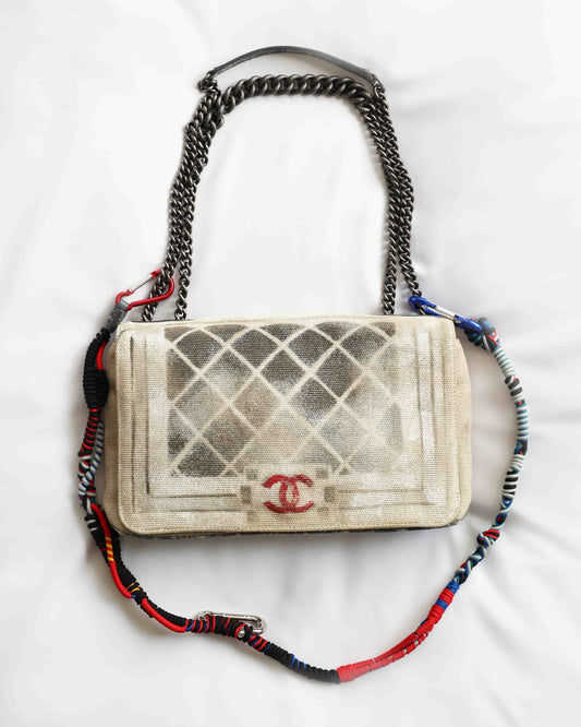 Eluxe Store Chanel Spring Summer 2014 Graffiti Artclass Trompe L'oeil Canvas Boy Bag