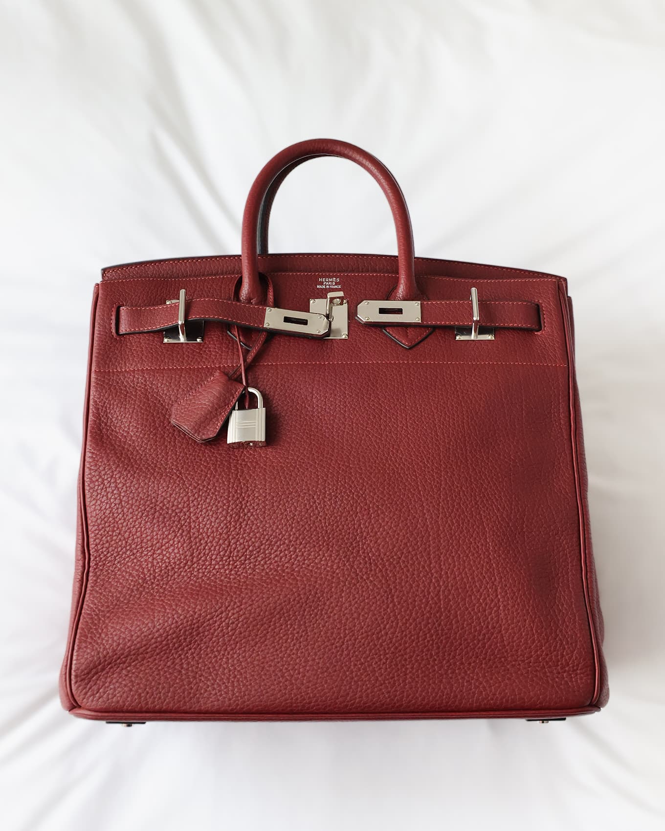 Hermès Birkin HAC Haut à Courroies 40 Rouge H Togo 2009 Hermes red burgundy dark red | Eluxe Store | Shop pre-loved Hermes Bags