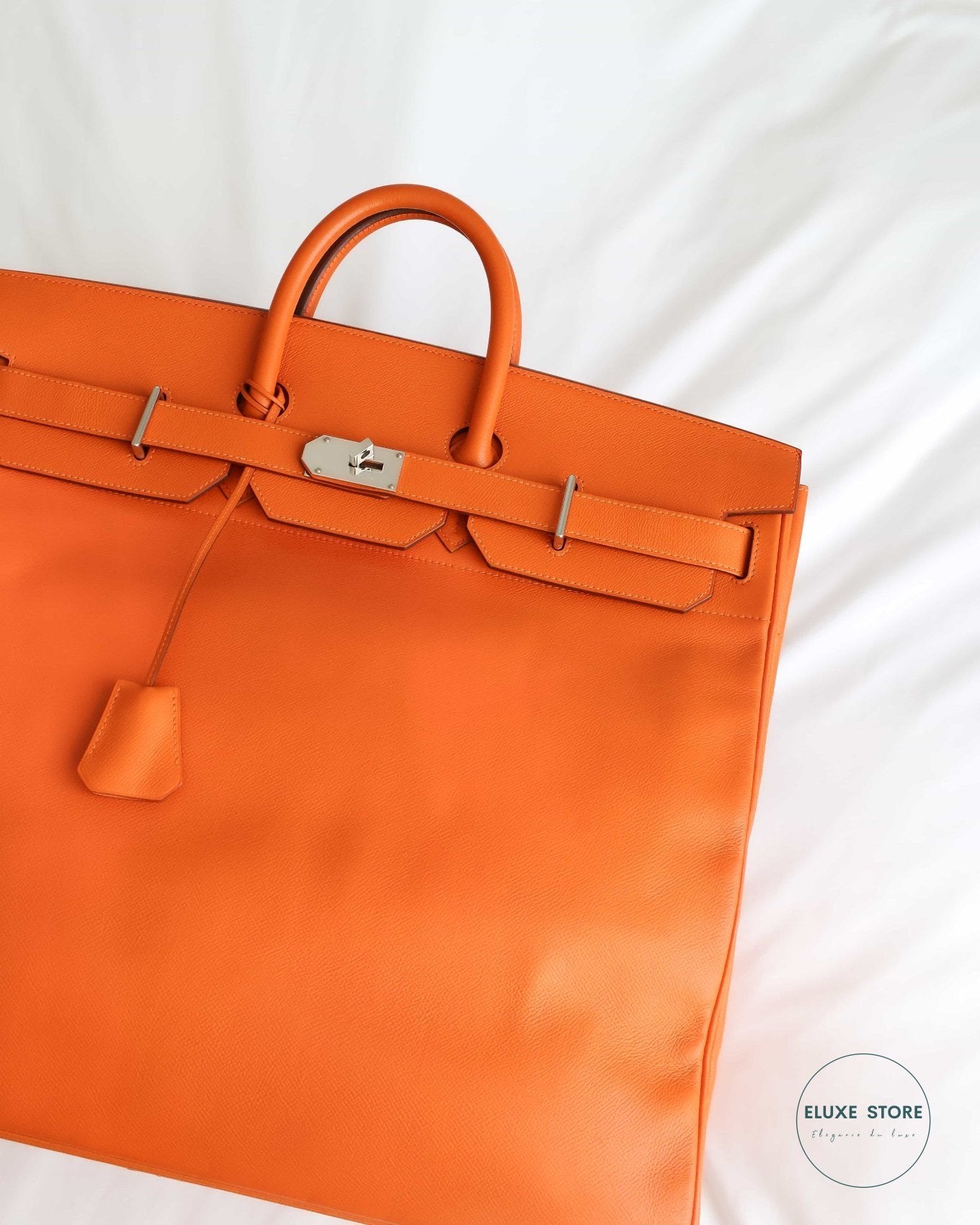 Hermès Birkin HAC Haut à Courroies 50 Orange Epsom from 2009 M Square Stamp | ELUXE STORE | Shop pre-loved Hermes Bags Birkin, Kelly, Picotin, Constance and more