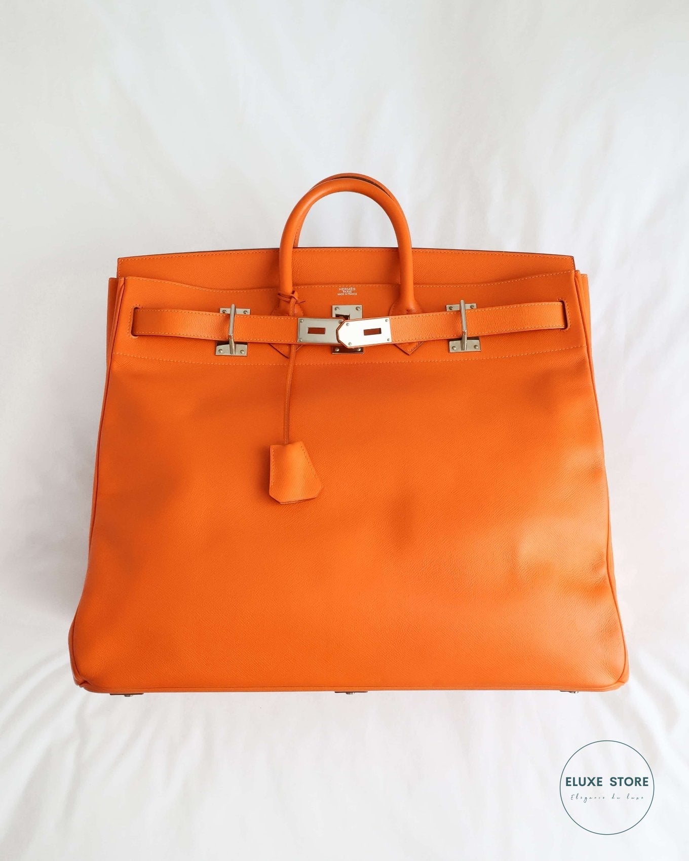 Hermès Birkin HAC Haut à Courroies 50 Orange Epsom from 2009 M Square Stamp | ELUXE STORE | Shop pre-loved Hermes Bags Birkin, Kelly, Picotin, Constance and more
