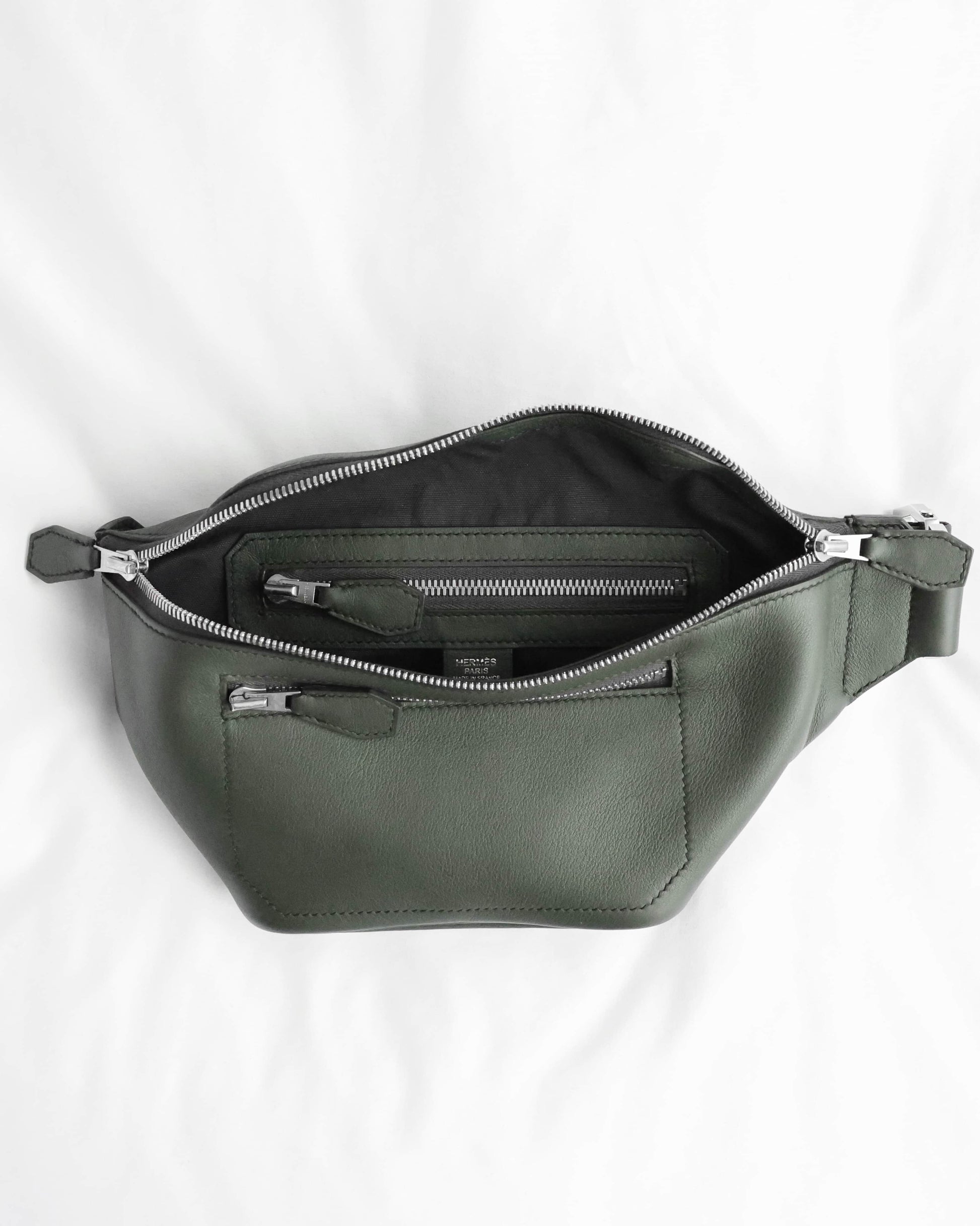 Hermès Mens 2017 Khaki Green Swift Cityslide Waistbag PM | ELUXE STORE | Shop pre-loved Hermes