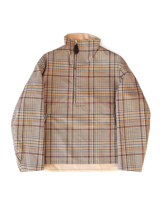Hermès Mens FW21 Checkered Water Repellant Halfzip Jacket | ELUXE STORE