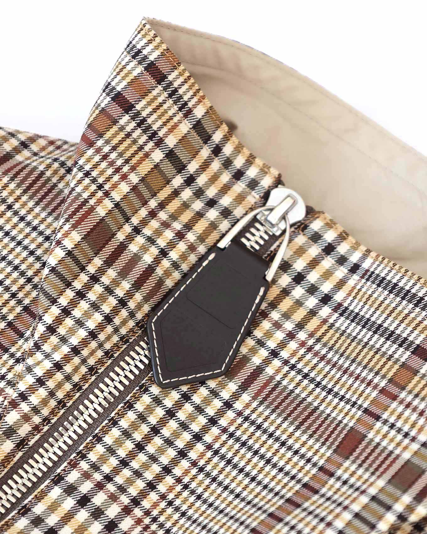 Hermès Mens FW21 Checkered Water Repellant Halfzip Jacket | ELUXE STORE