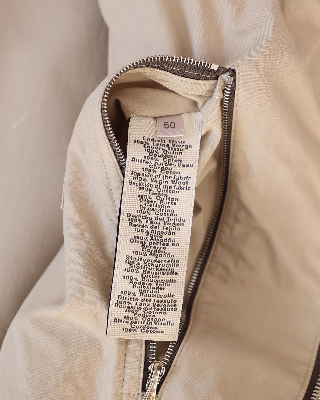 Hermès Mens FW21 Checkered Water Repellant Windbreaker Jacket