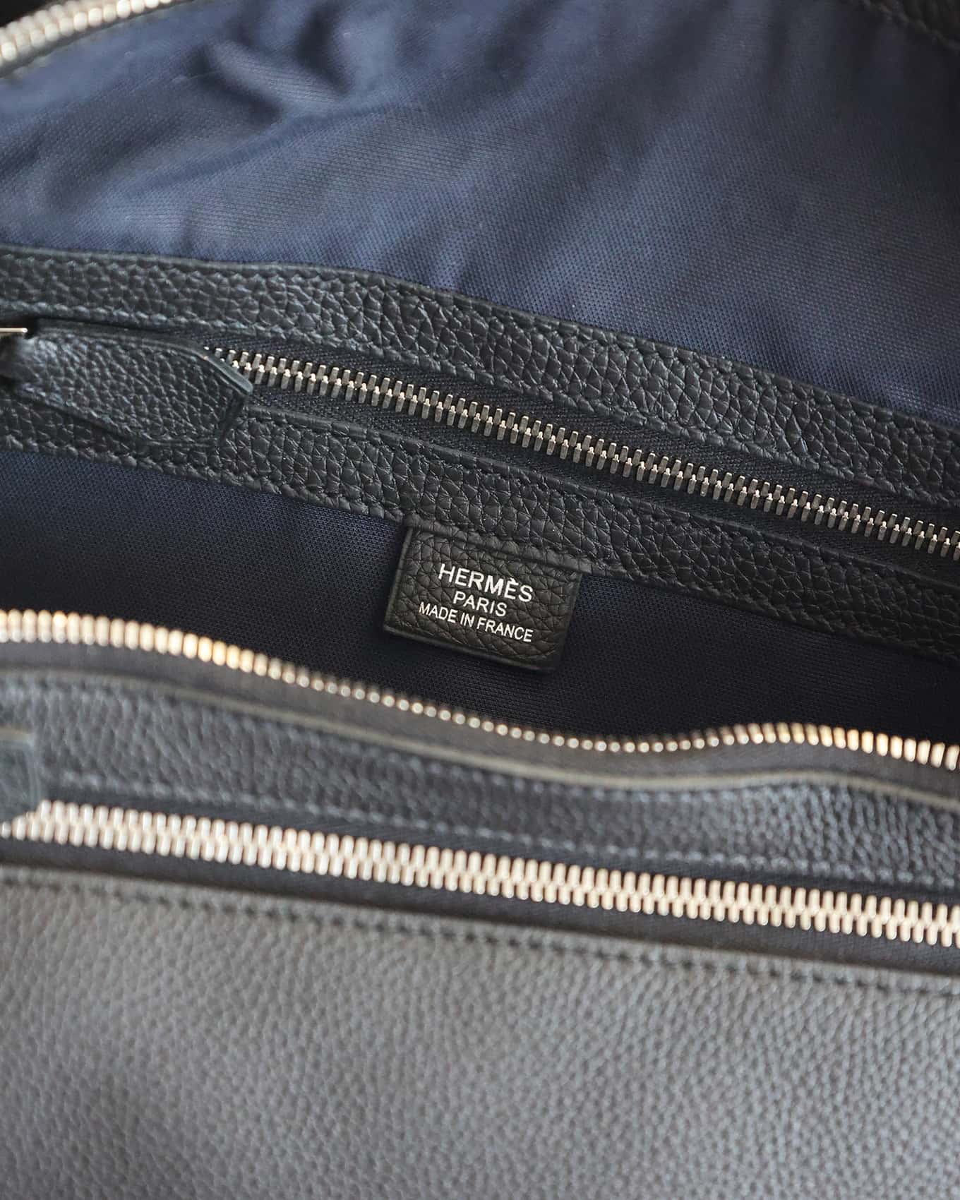 Hermès Mens FW 2020 Black Togo Cityslide Waistbag GM