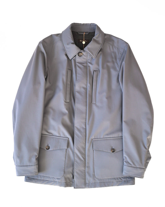 Loro Piana Grey Storm System Zip Up Jacket | ELUXE STORE