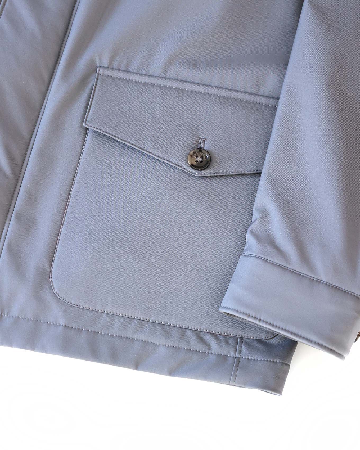 Loro Piana Grey Storm System Zip Up Jacket | ELUXE STORE