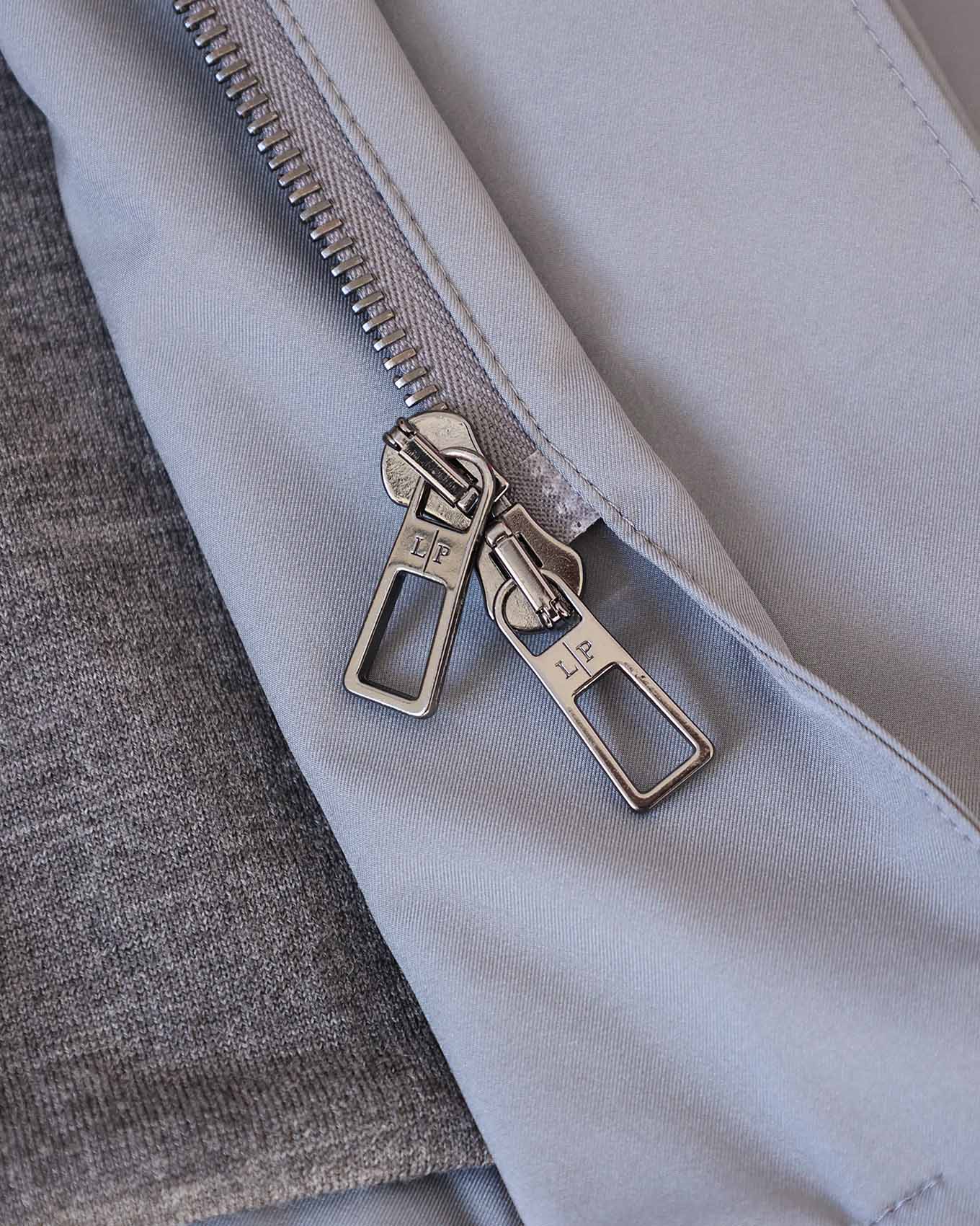 Loro Piana Grey Storm System Zip Up Jacket | ELUXE STORE