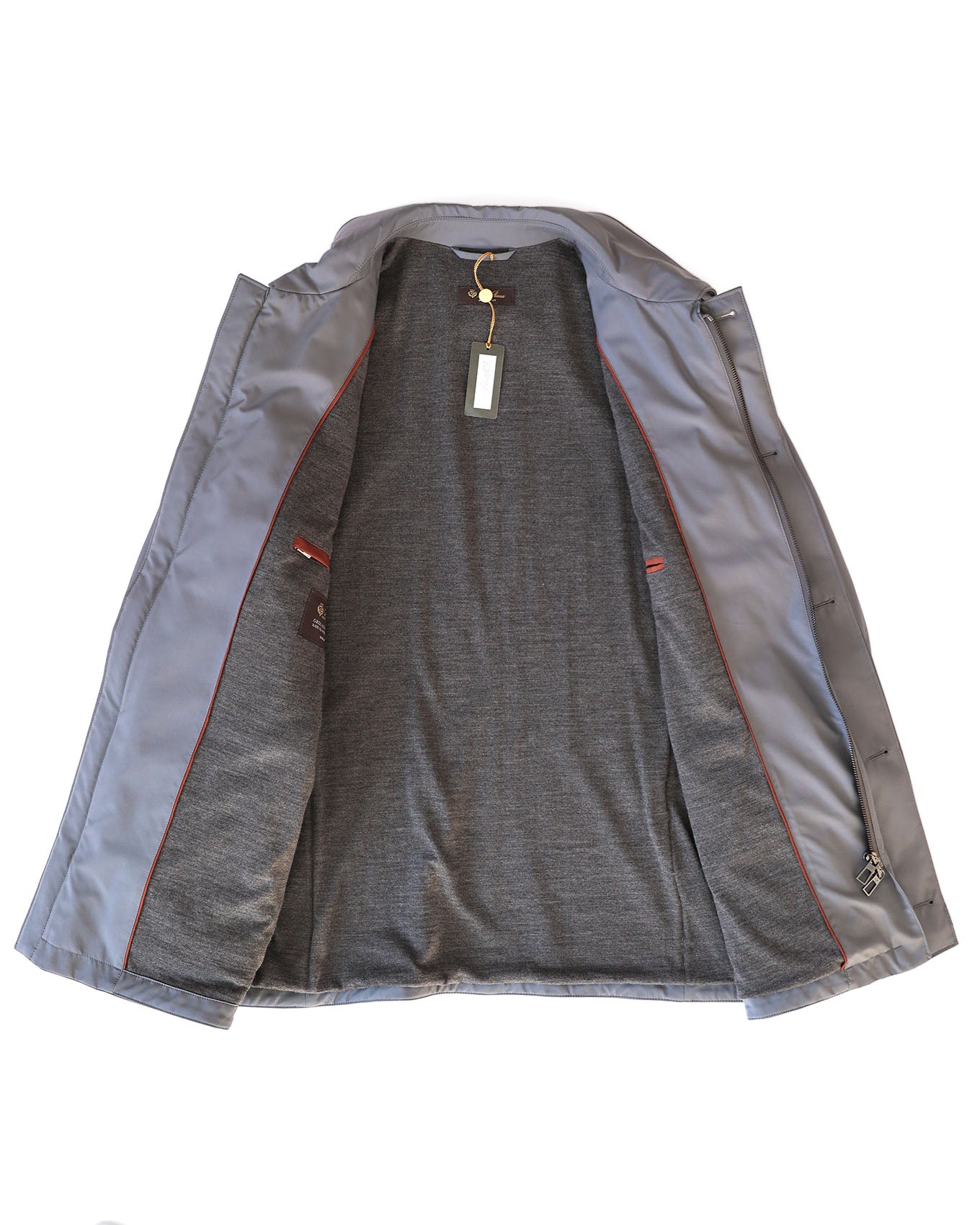Loro Piana Grey Storm System Zip Up Jacket | ELUXE STORE