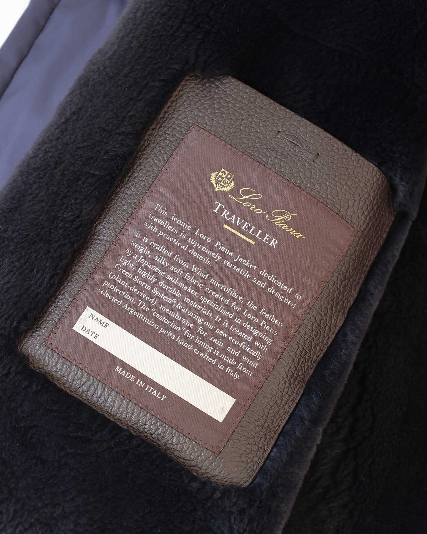 Loro Piana Blue Castorino Fur Lined Traveller Jacket | ELUXE STORE