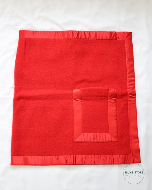 Old Céline by Phoebe Philo 2018 Red Wool Pocket Patch Cape | ELUXE STORE