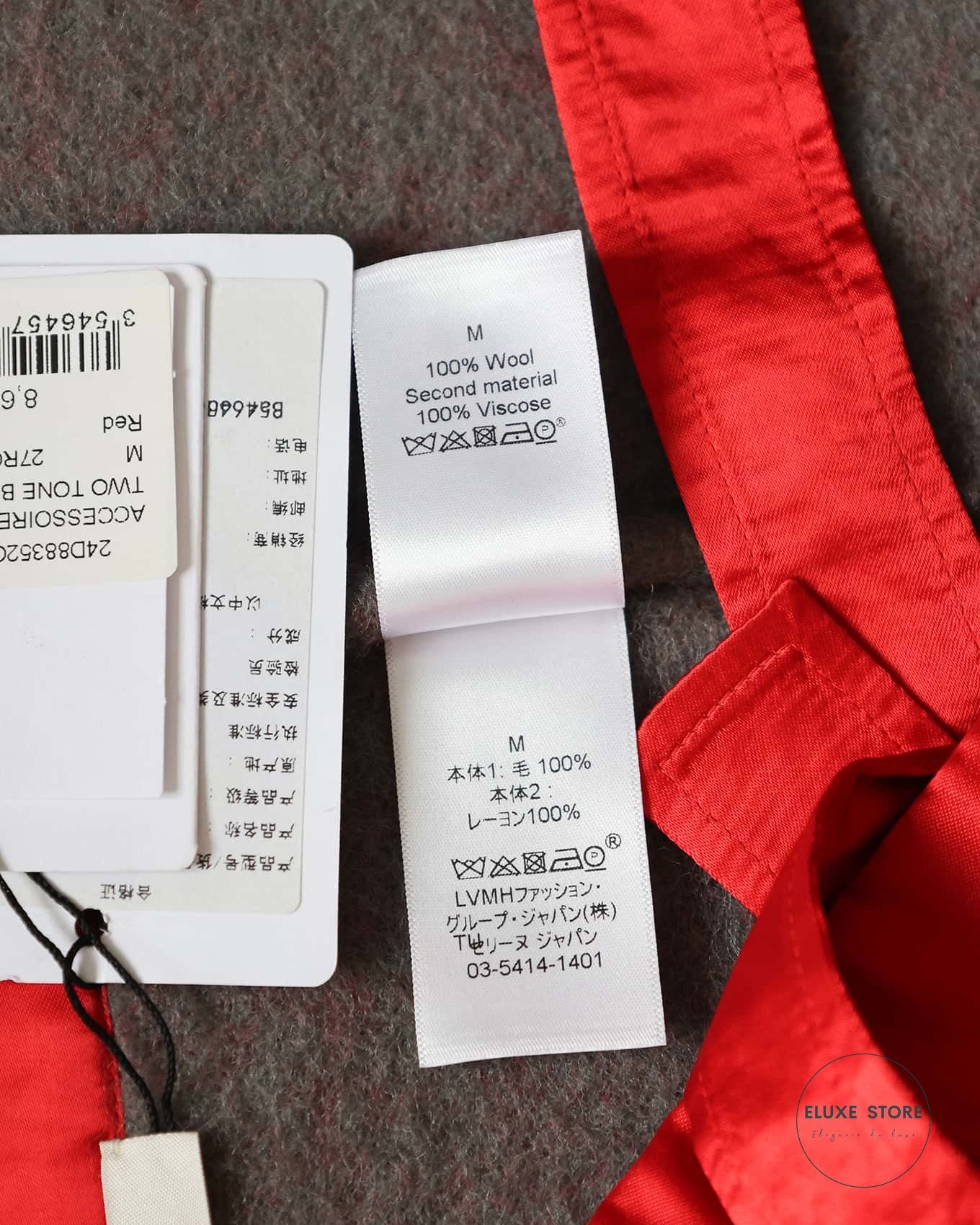 Old Céline by Phoebe Philo 2018 Red Wool Pocket Patch Cape | ELUXE STORE