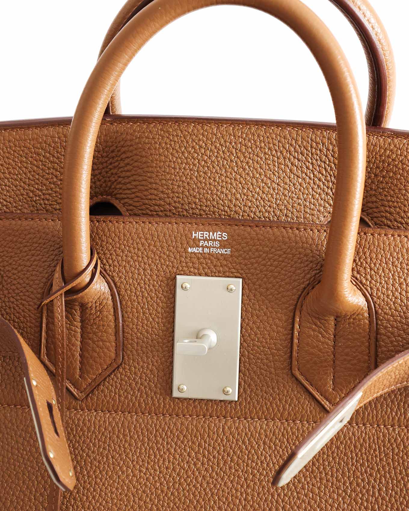 Hardware detail Hermès HAC 50 Azelan Togo 2014 brushed magnesium