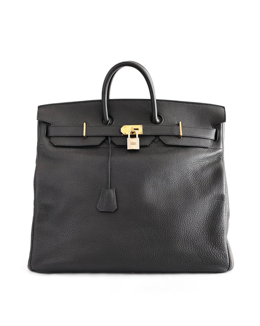 Hermès HAC Haut à Courroies 50 Black Togo 2009 | ELUXE STORE