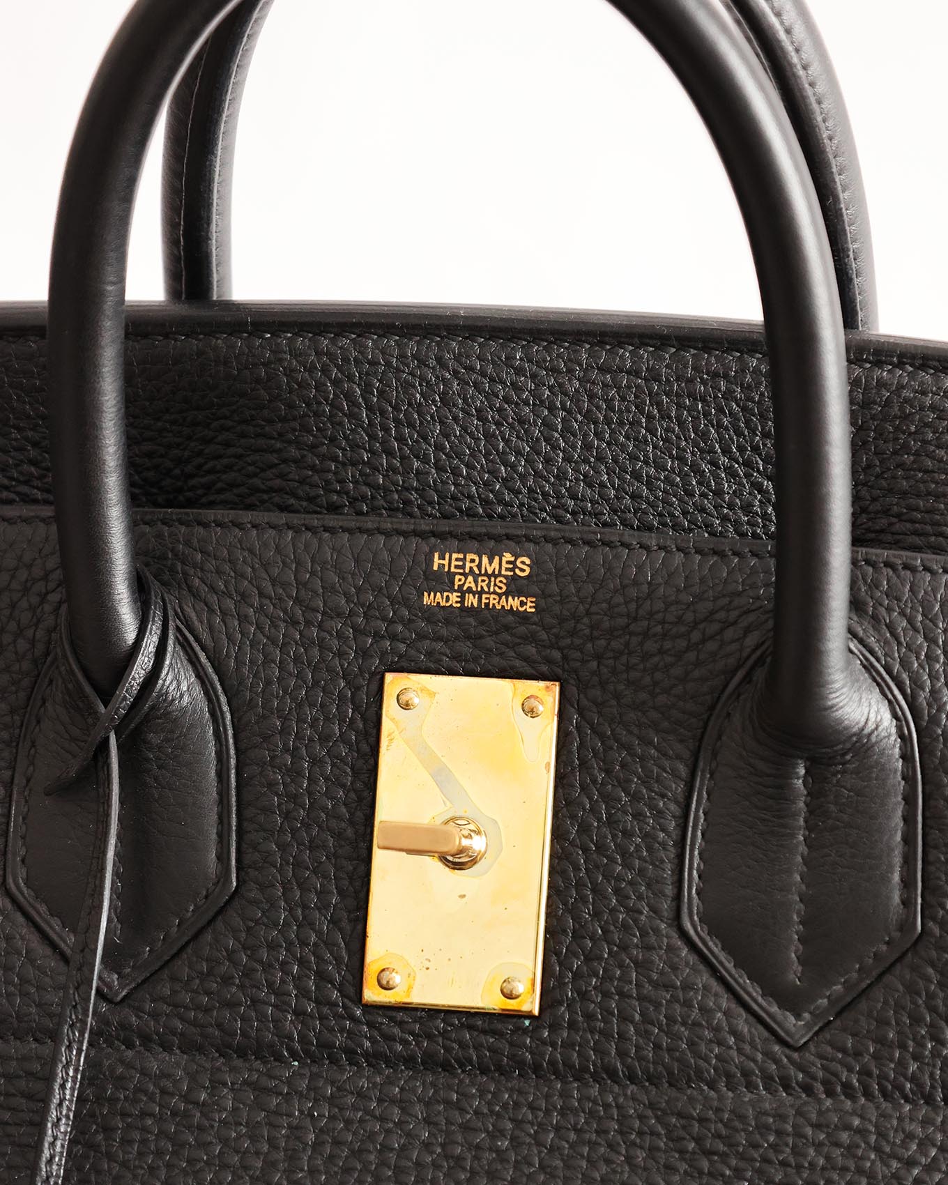 Hermès HAC Haut à Courroies 50 Black Togo 2009 | ELUXE STORE