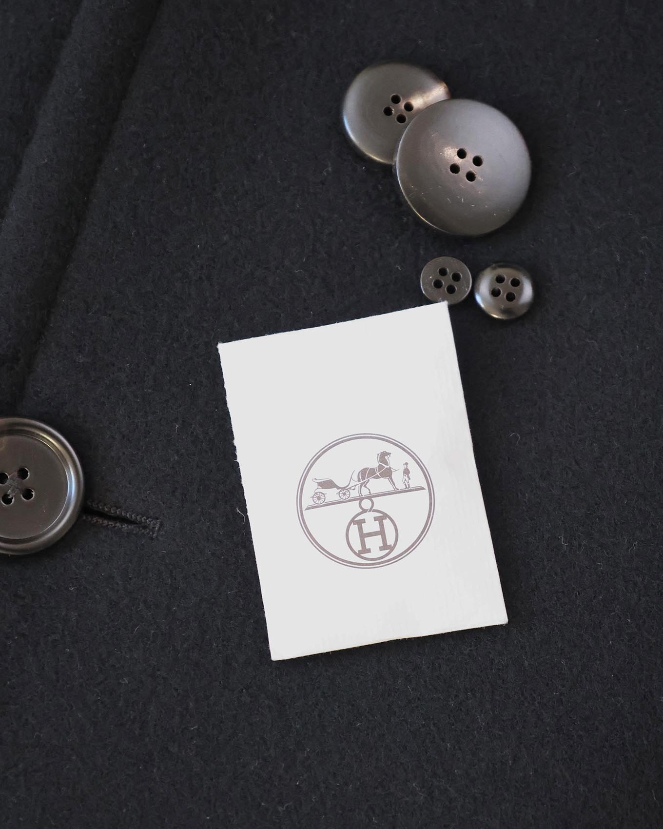 Hermès Mens FW22 Black Runway Cashmere Coat