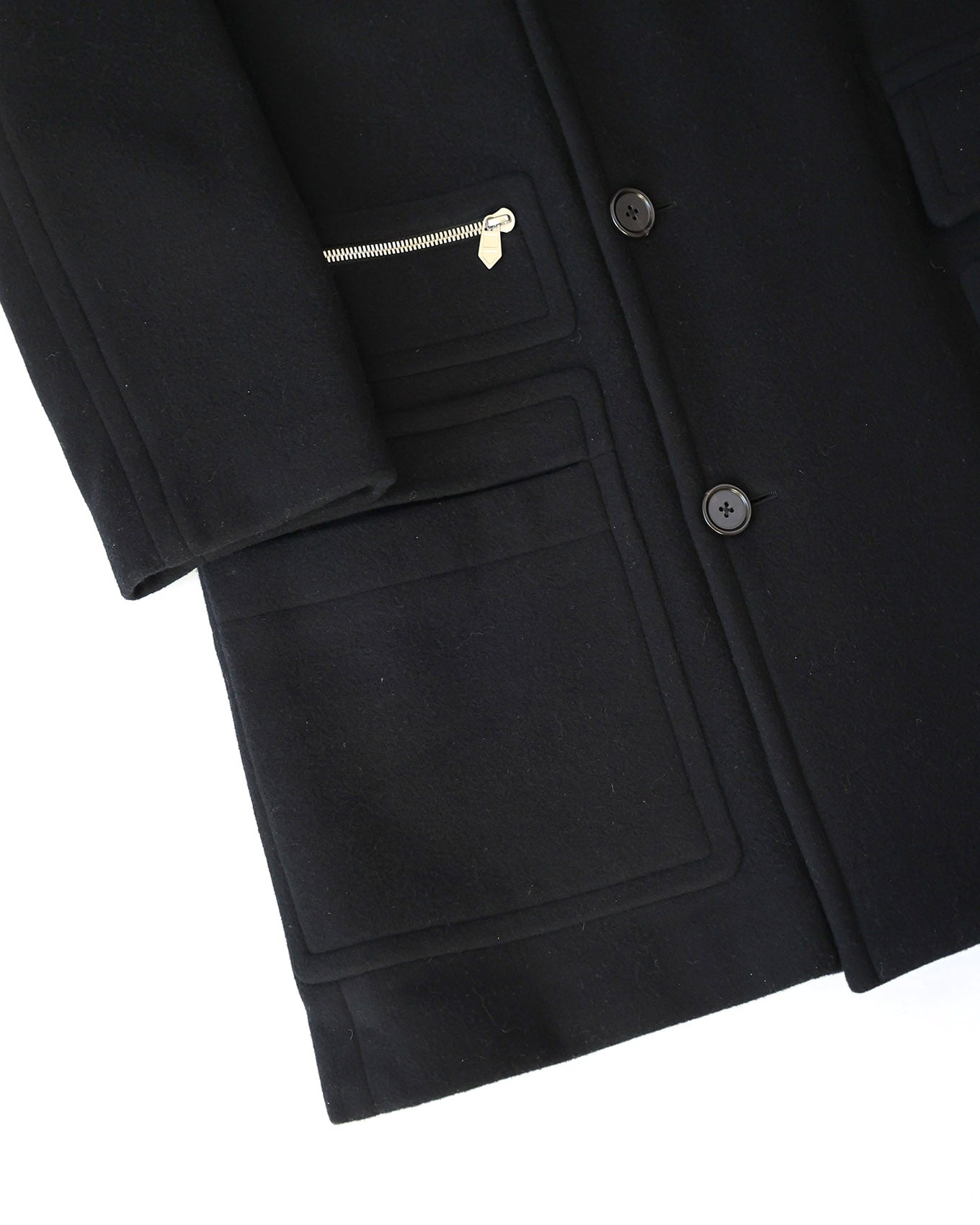 Hermès Mens FW22 Black Runway Cashmere Coat