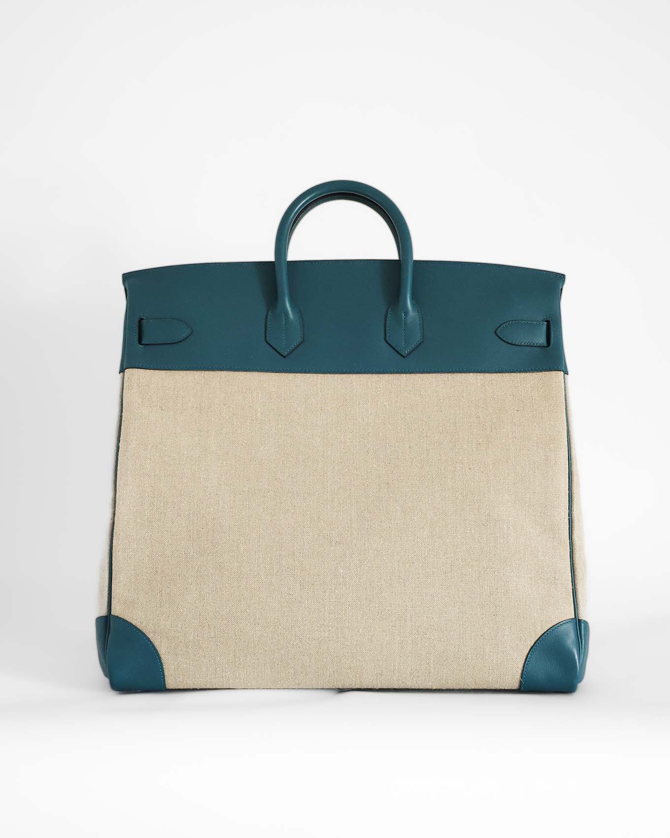 Hermès Birkin HAC 50 Ficelle Evercolour & Toile 2017 back view