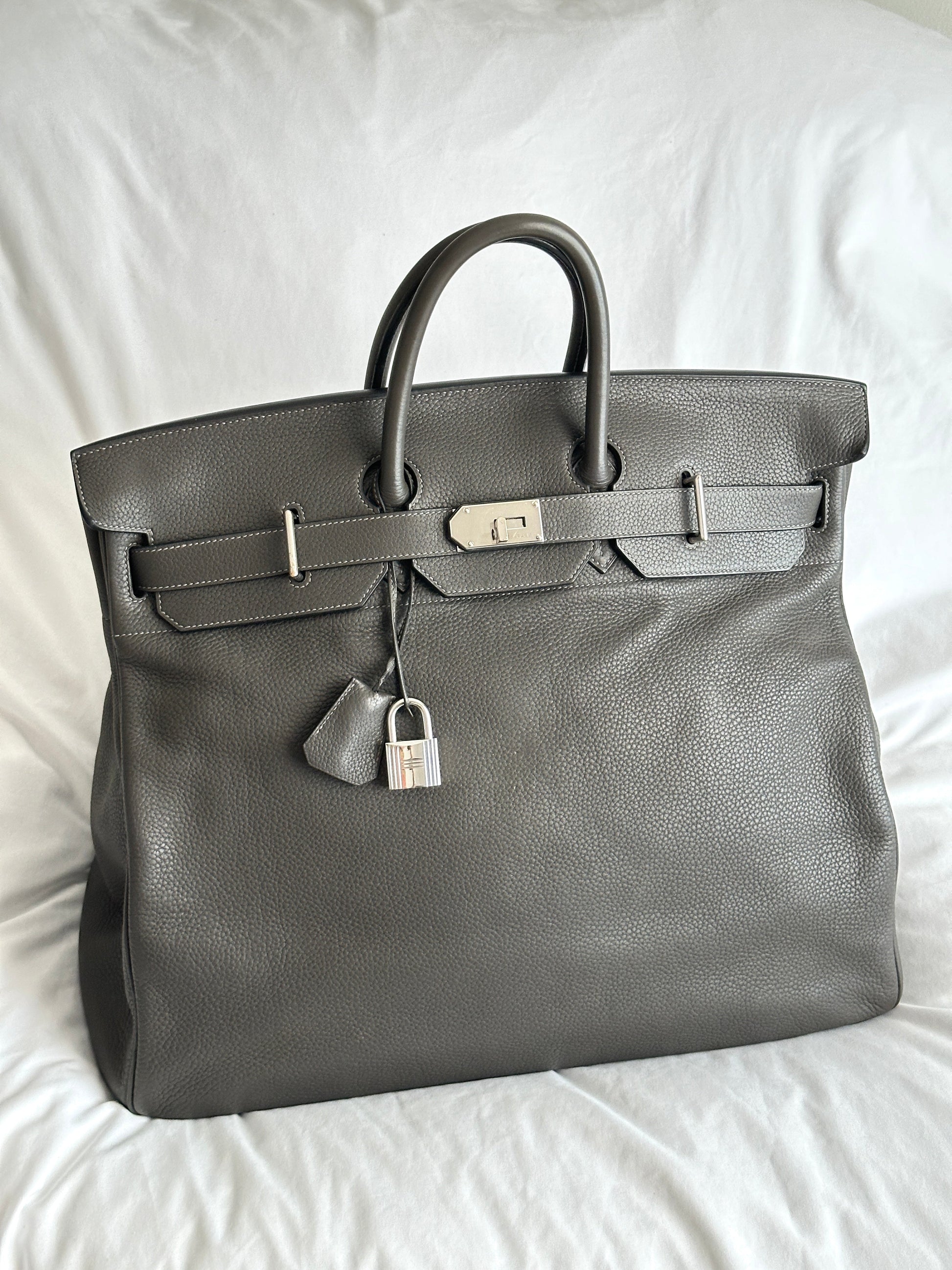 Hermès Birkin HAC Haut à Courroies 50 Gris Etain Togo from 2009 | ELUXE STORE