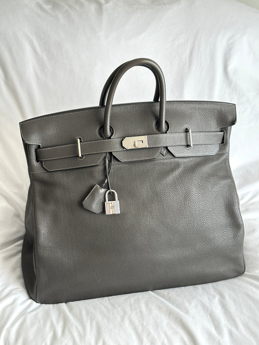 Hermès Birkin HAC Haut à Courroies 50 Gris Etain Togo from 2009 | ELUXE STORE