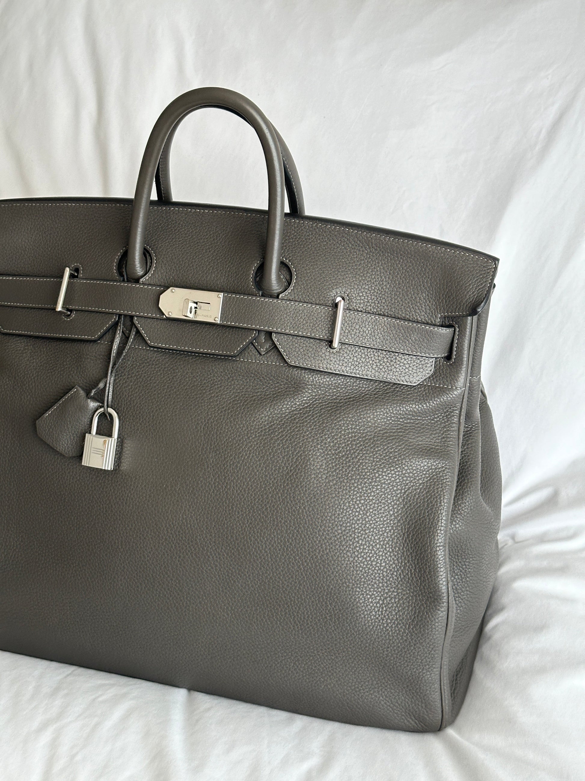 Hermès Birkin HAC Haut à Courroies 50 Gris Etain Togo from 2009 | ELUXE STORE