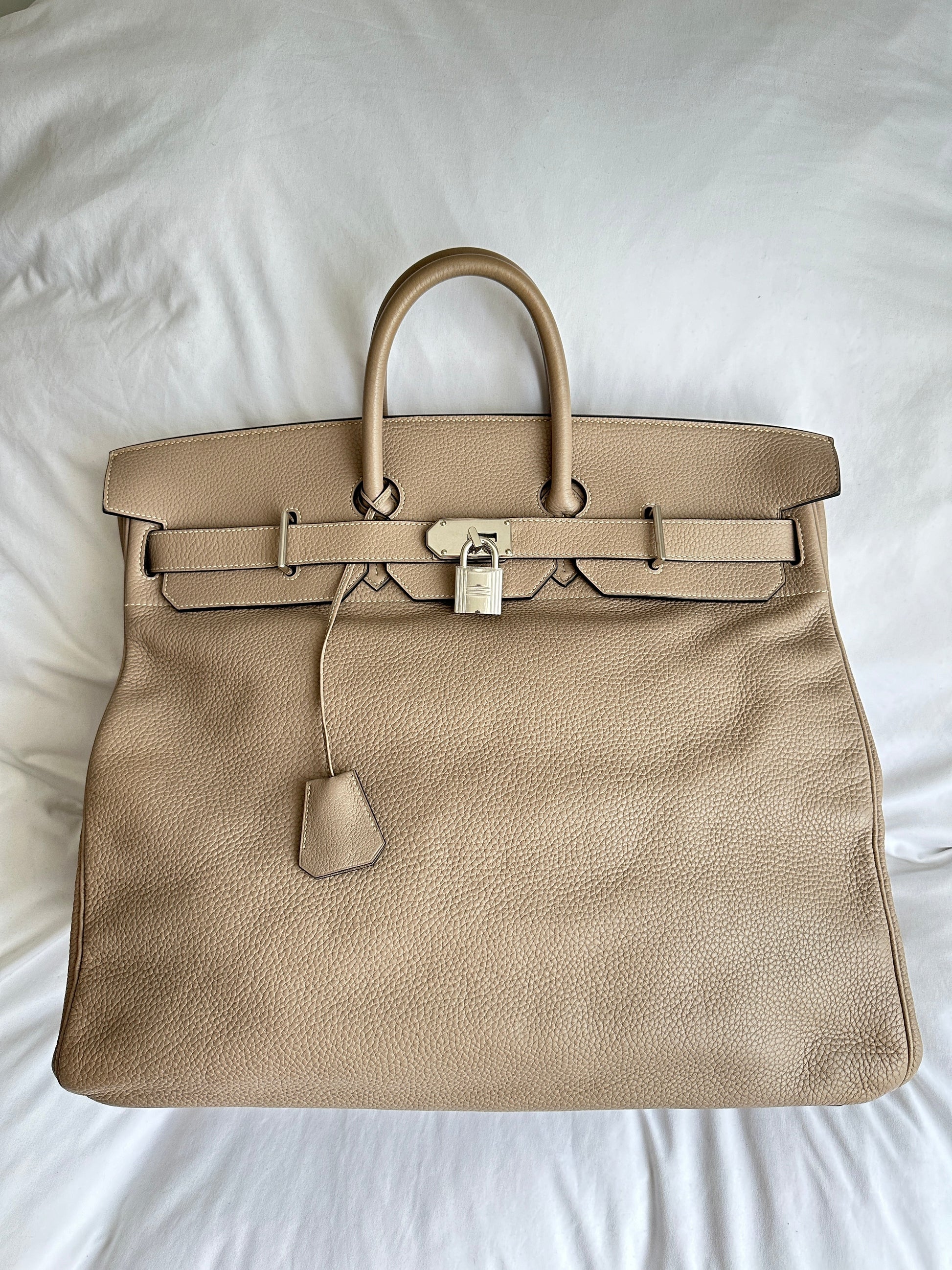 Hermès Birkin HAC Haut à Courroies 50 Gris Tourterelle Togo from 2010 | ELUXE STORE