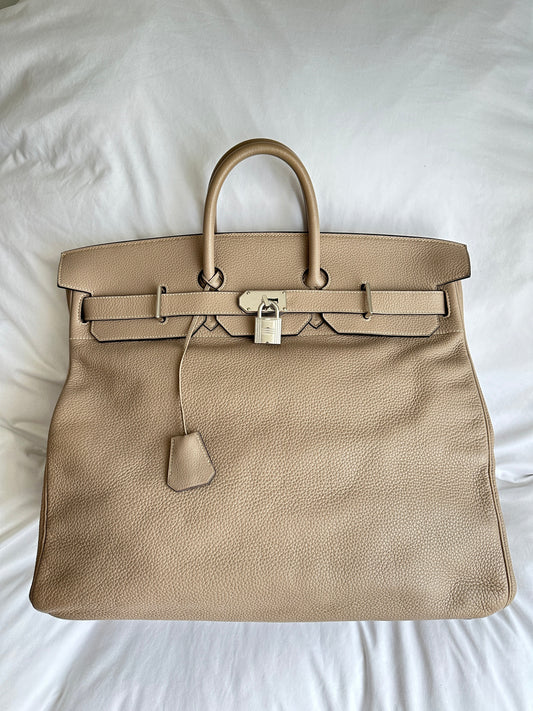 Hermès Birkin HAC Haut à Courroies 50 Gris Tourterelle Togo from 2010 | ELUXE STORE