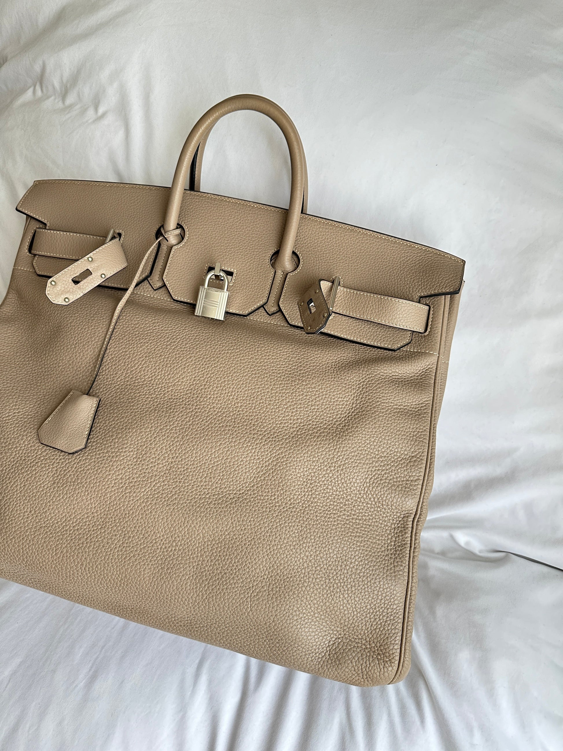 Hermès Birkin HAC Haut à Courroies 50 Gris Tourterelle Togo from 2010 | ELUXE STORE