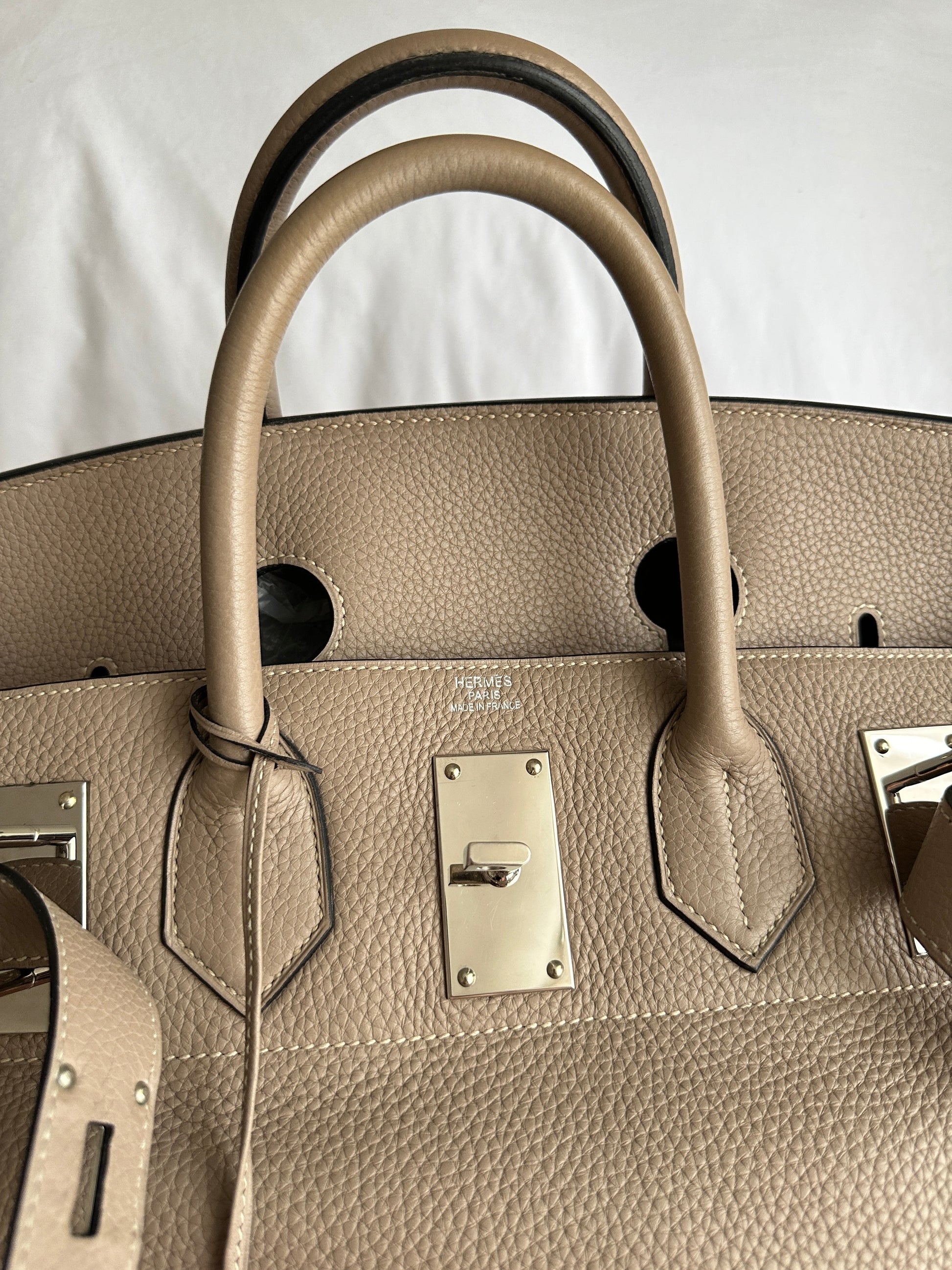 Hermès Birkin HAC Haut à Courroies 50 Gris Tourterelle Togo from 2010 | ELUXE STORE