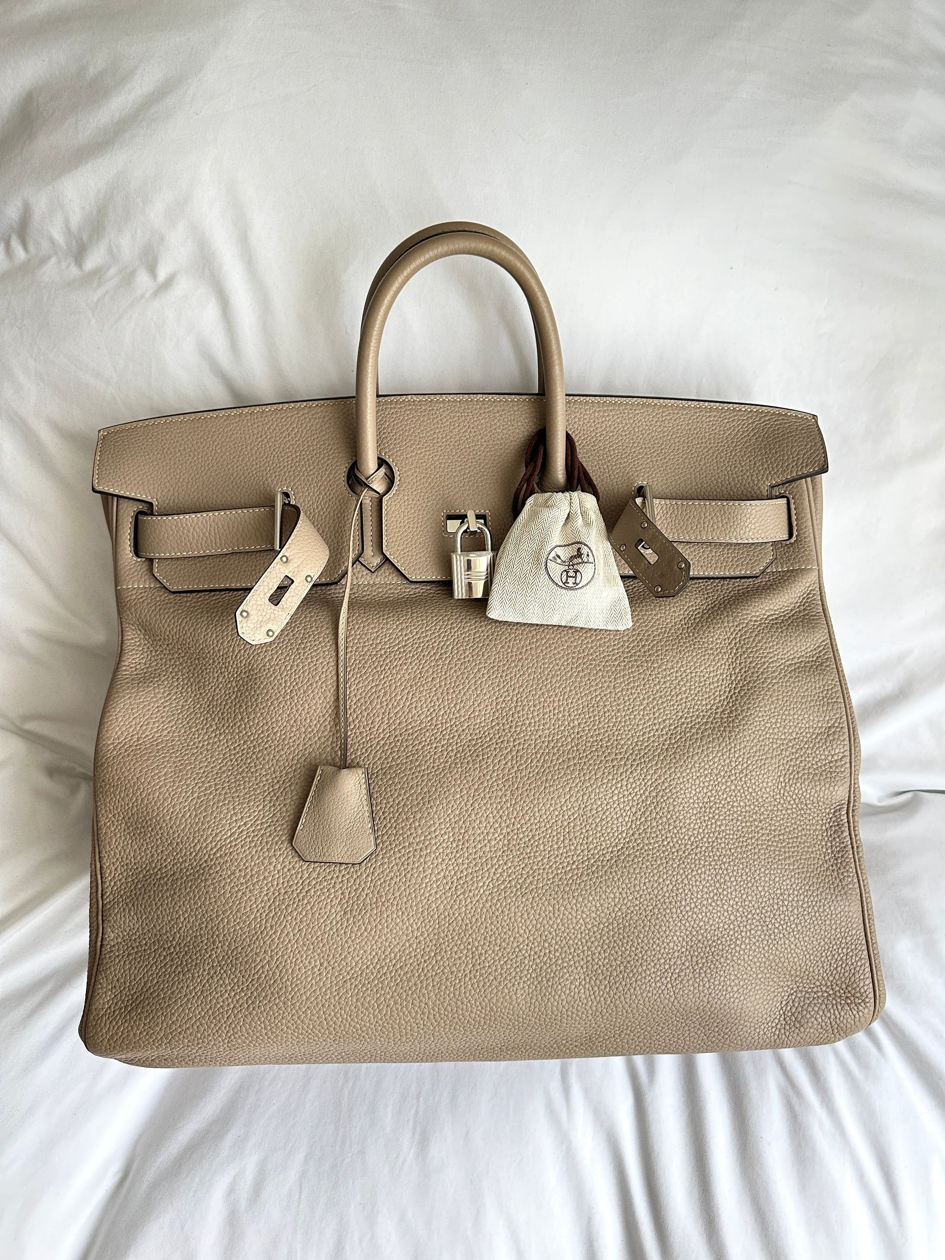 Hermès Birkin HAC Haut à Courroies 50 Gris Tourterelle Togo from 2010 | ELUXE STORE
